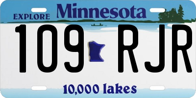 MN license plate 109RJR