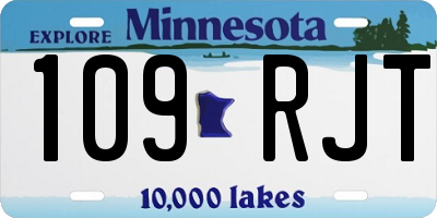 MN license plate 109RJT