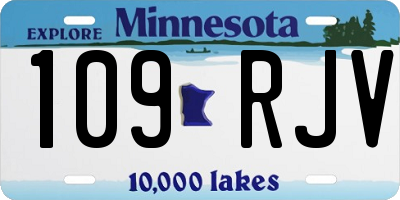 MN license plate 109RJV