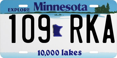 MN license plate 109RKA