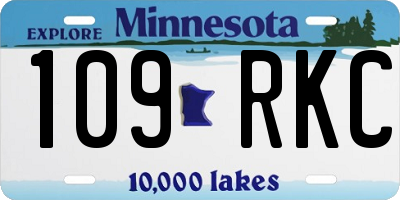 MN license plate 109RKC