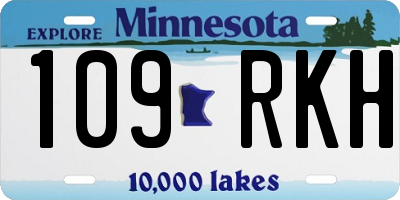 MN license plate 109RKH