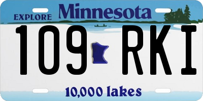 MN license plate 109RKI