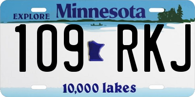 MN license plate 109RKJ