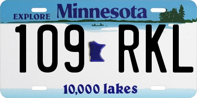 MN license plate 109RKL