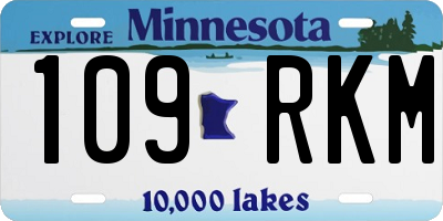 MN license plate 109RKM