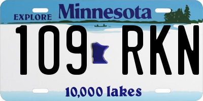 MN license plate 109RKN