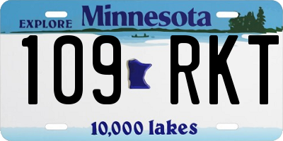 MN license plate 109RKT