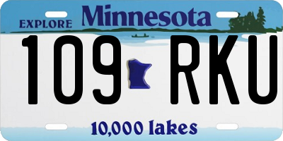 MN license plate 109RKU