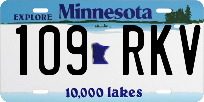 MN license plate 109RKV