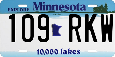 MN license plate 109RKW
