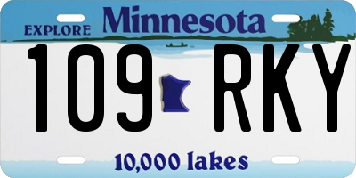 MN license plate 109RKY