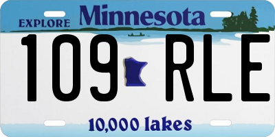 MN license plate 109RLE