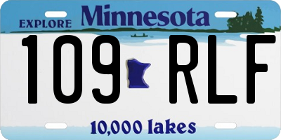 MN license plate 109RLF