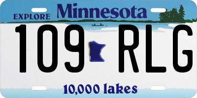 MN license plate 109RLG