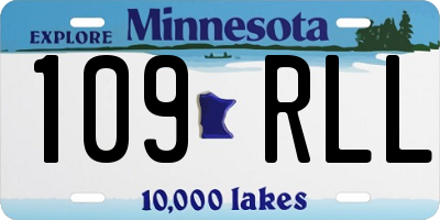 MN license plate 109RLL