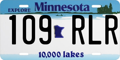 MN license plate 109RLR