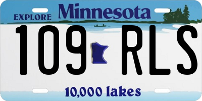 MN license plate 109RLS