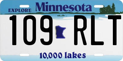 MN license plate 109RLT