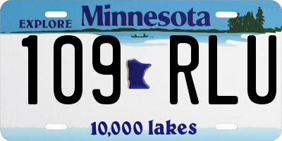 MN license plate 109RLU