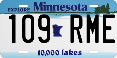 MN license plate 109RME