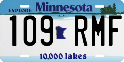 MN license plate 109RMF