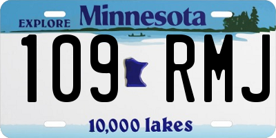 MN license plate 109RMJ