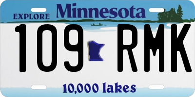 MN license plate 109RMK