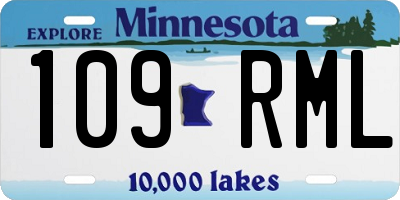 MN license plate 109RML