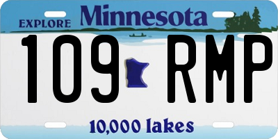 MN license plate 109RMP