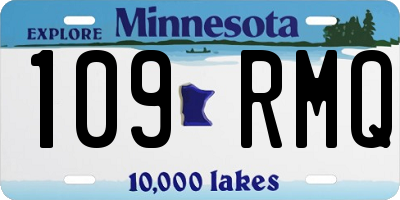 MN license plate 109RMQ