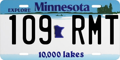 MN license plate 109RMT