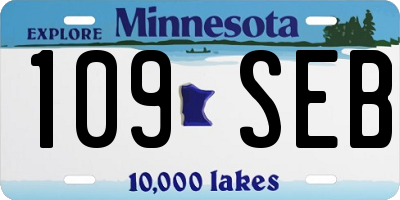 MN license plate 109SEB