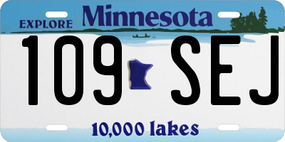 MN license plate 109SEJ