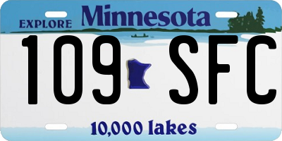 MN license plate 109SFC