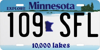 MN license plate 109SFL
