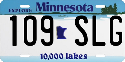 MN license plate 109SLG