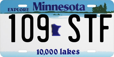 MN license plate 109STF