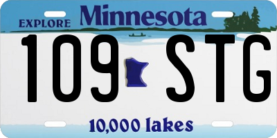 MN license plate 109STG