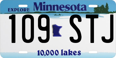MN license plate 109STJ