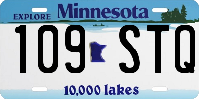 MN license plate 109STQ