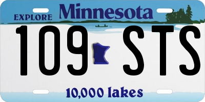 MN license plate 109STS