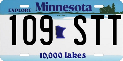 MN license plate 109STT
