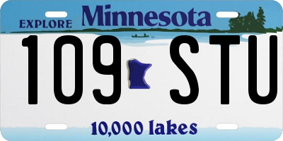 MN license plate 109STU