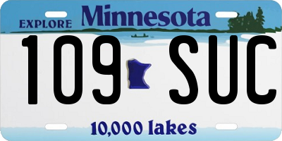 MN license plate 109SUC
