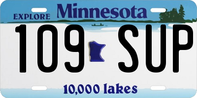 MN license plate 109SUP