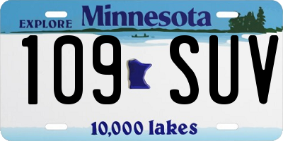 MN license plate 109SUV