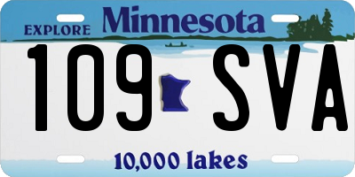 MN license plate 109SVA