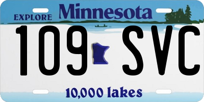 MN license plate 109SVC