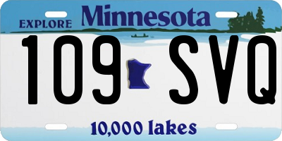 MN license plate 109SVQ